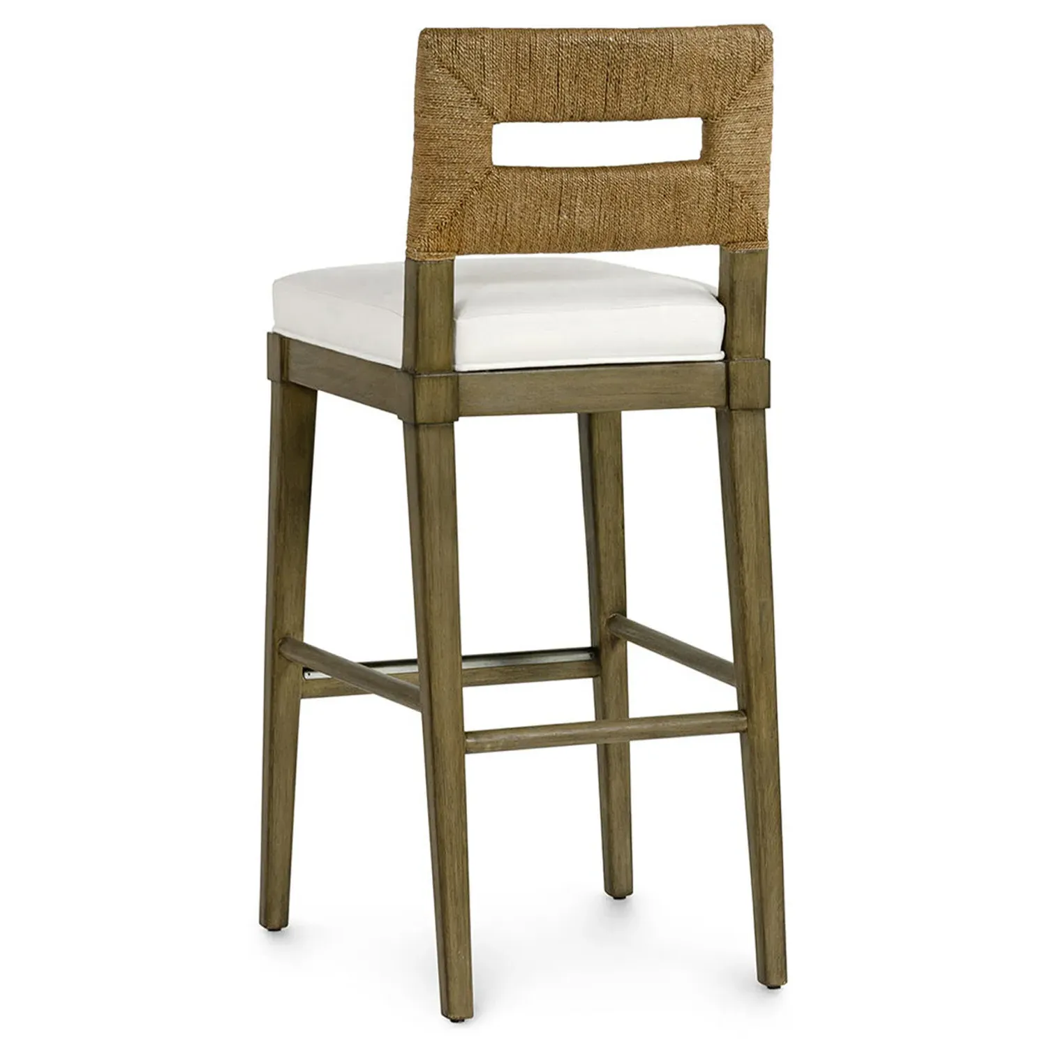 Logan Upholstered Bar Stool - White, Hardwood