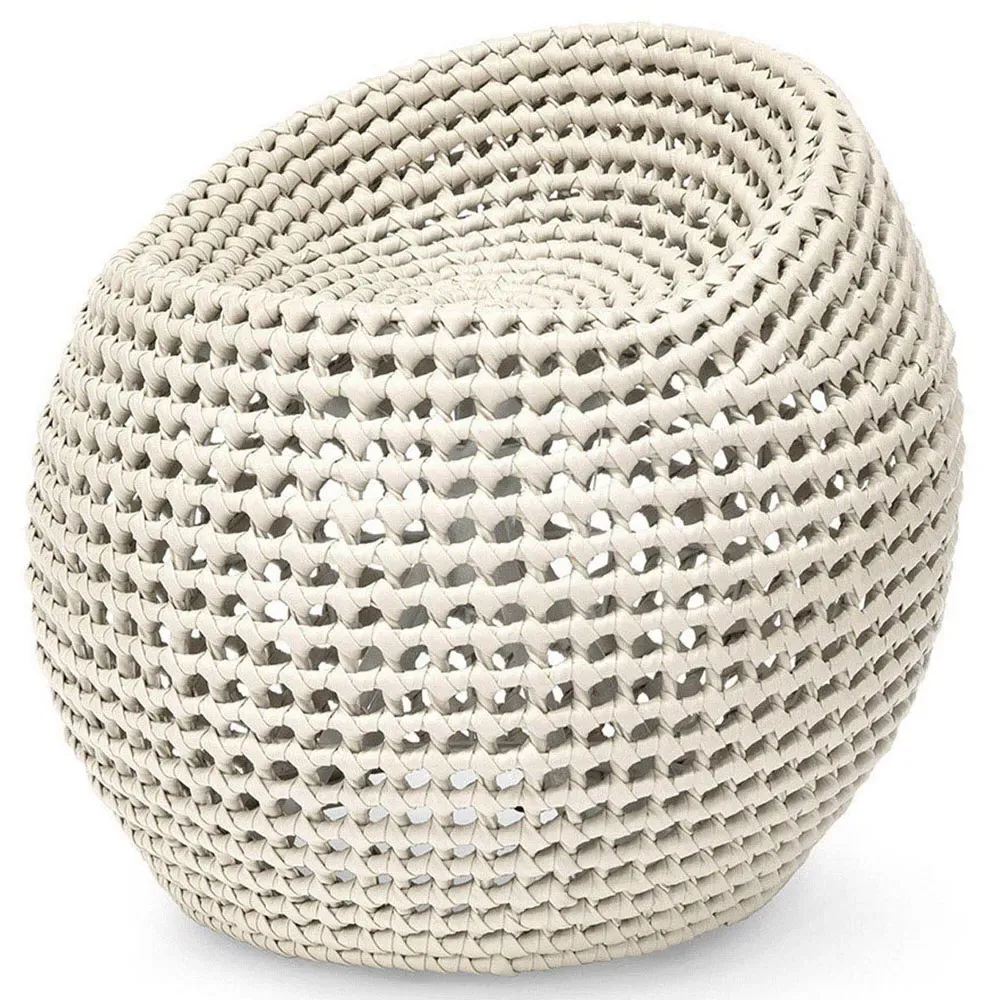 Manhattan Round Swivel Stool - White, Vinyl