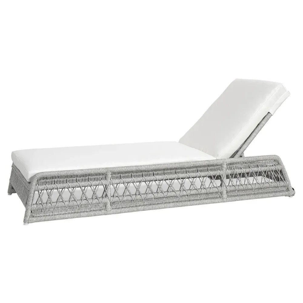 Mara Outdoor Chaise Lounge - Grey, Rope