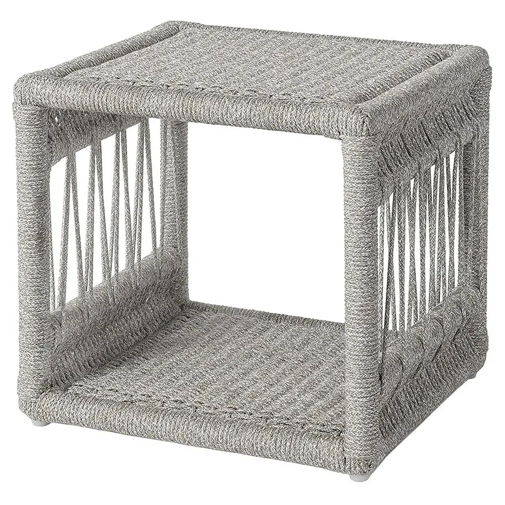Mara Square Side Table - Grey, Rope image