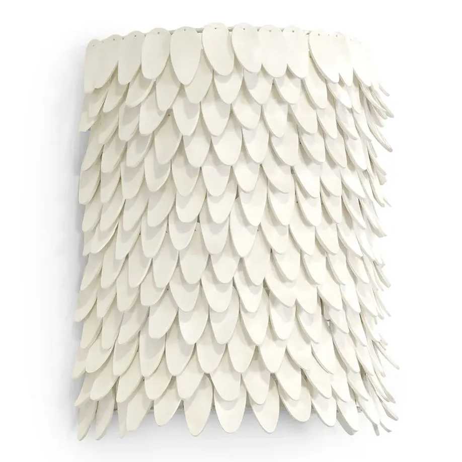 Mariposa Wall Sconce - Off White, Coconut Shell image