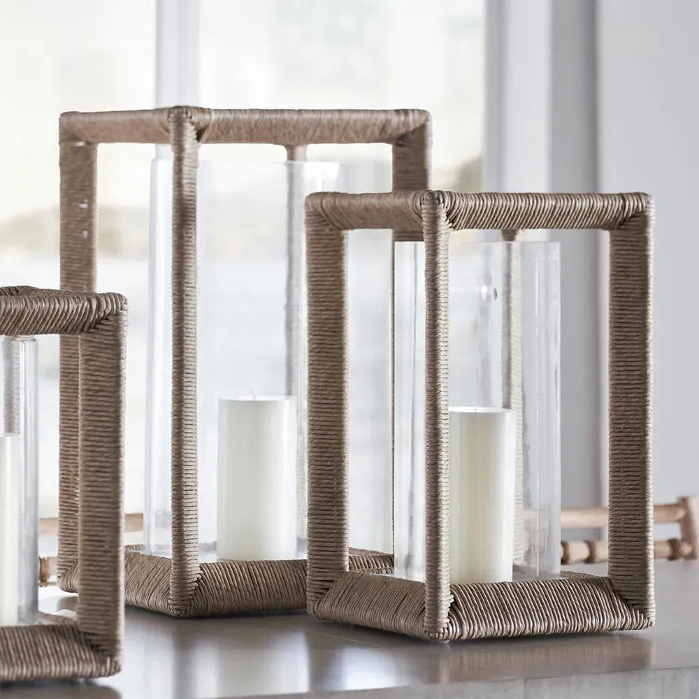 Marlow Medium Hurricane - Beige, Abaca Rope