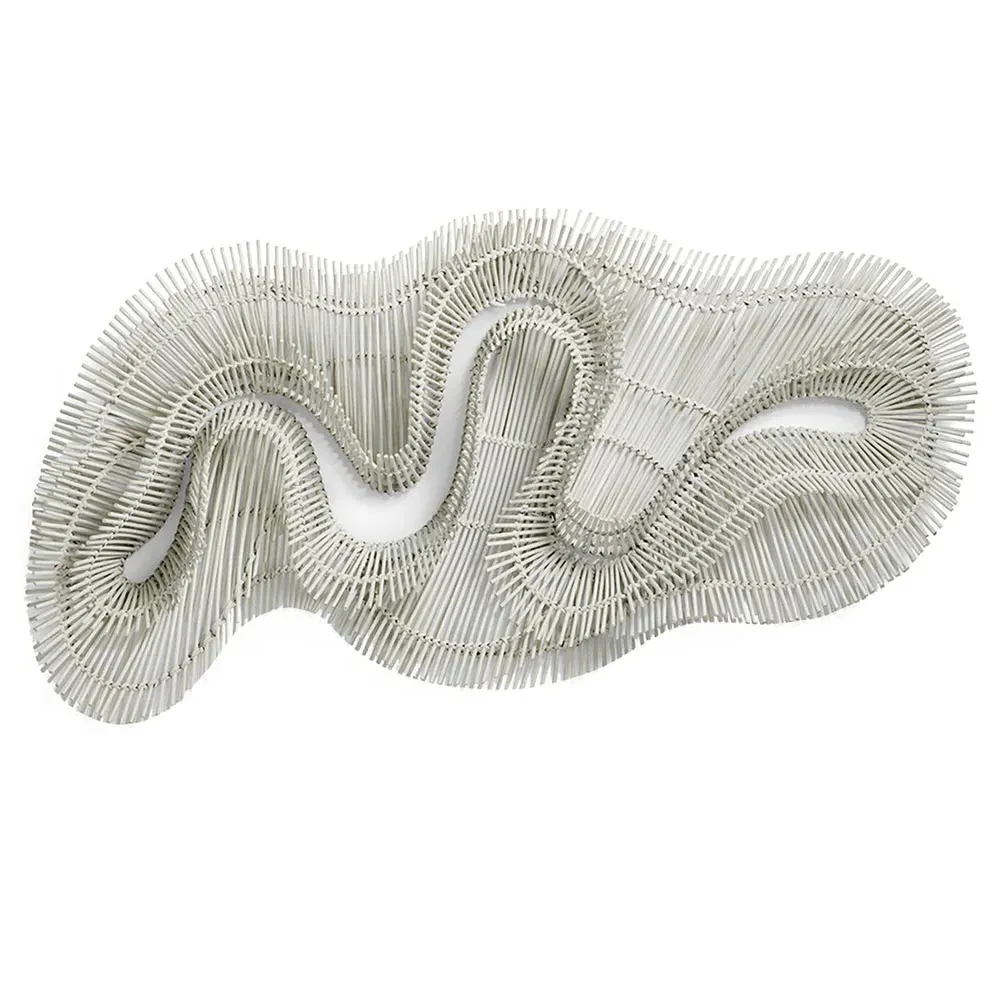 Miramar Rattan Wall Sculpture - Chalk White image