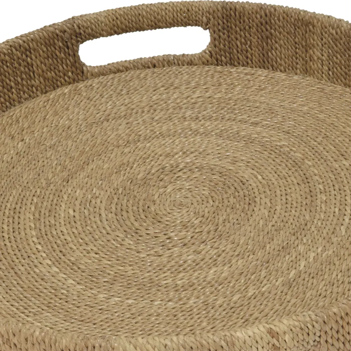 Monarch Small Round Tray - Beige, Seagrass Rope
