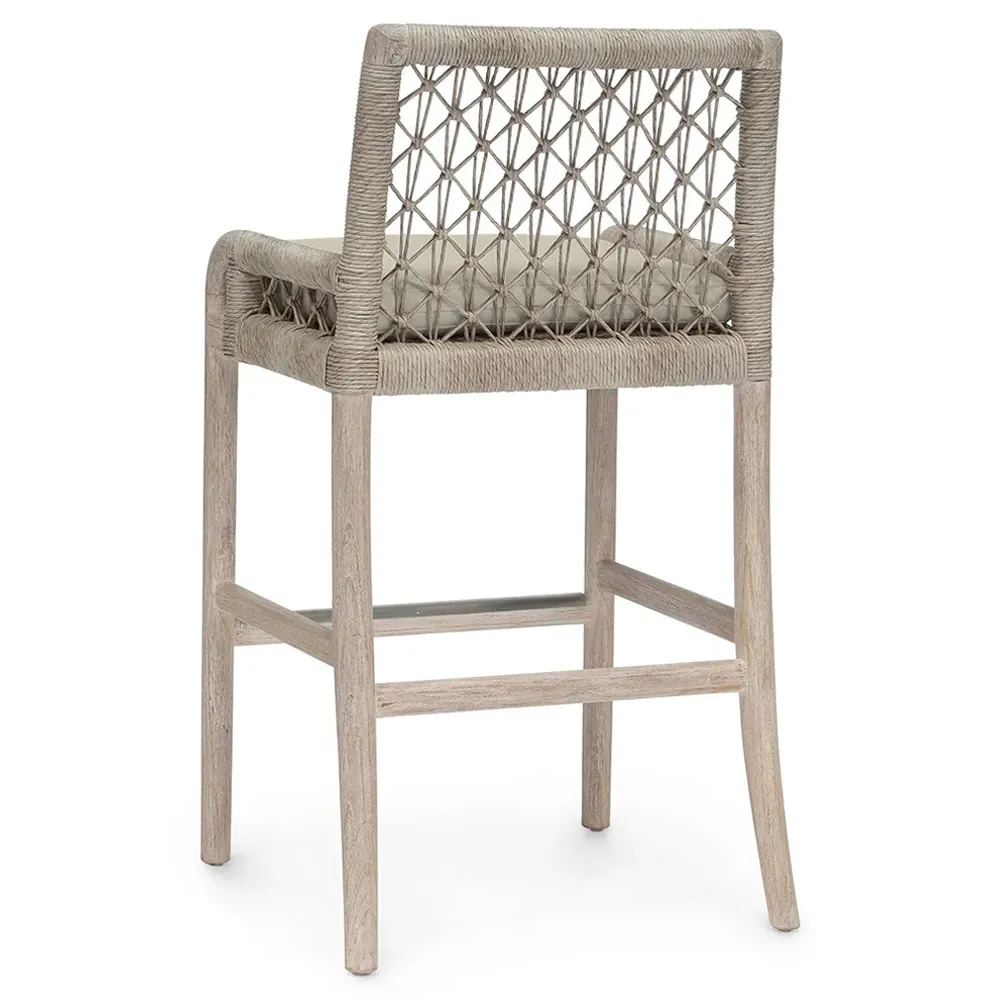Montecito Outdoor Bar Stool - Beige, Teak