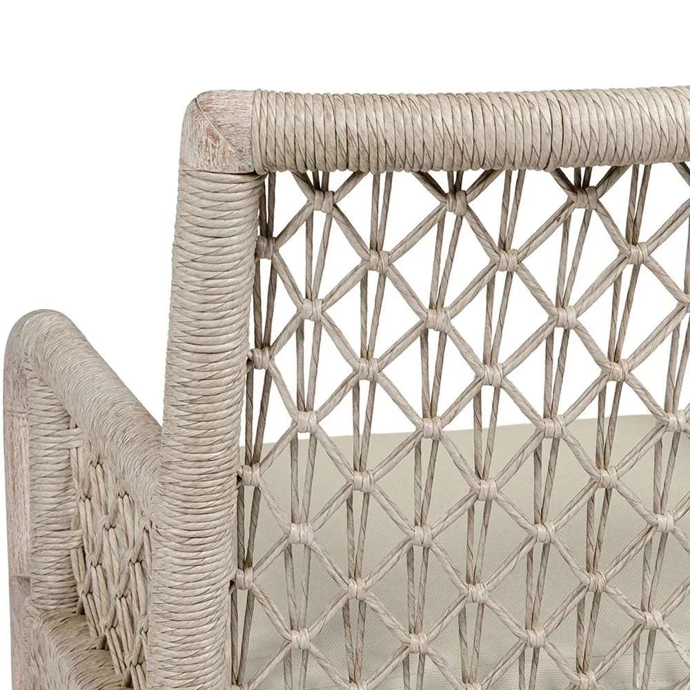 Montecito Outdoor Dining Arm Chair - Beige, Teak