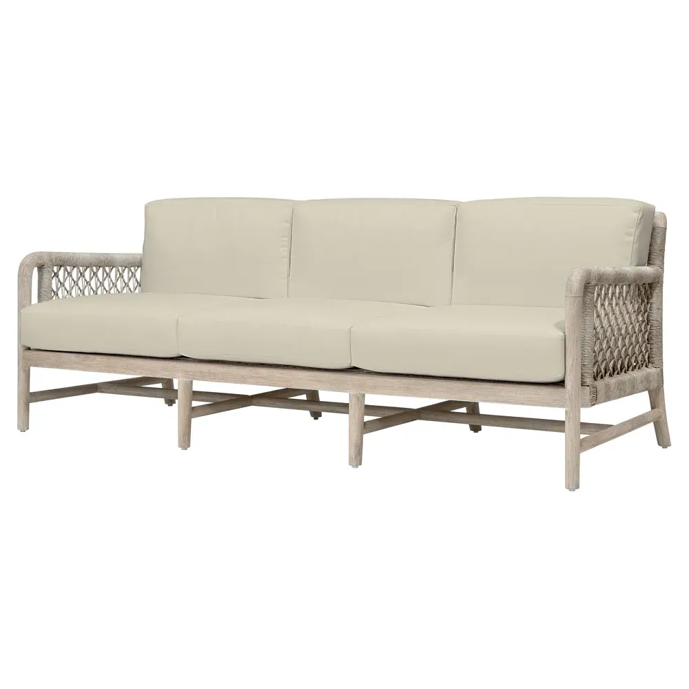 Montecito Outdoor Sofa - Beige, Teak