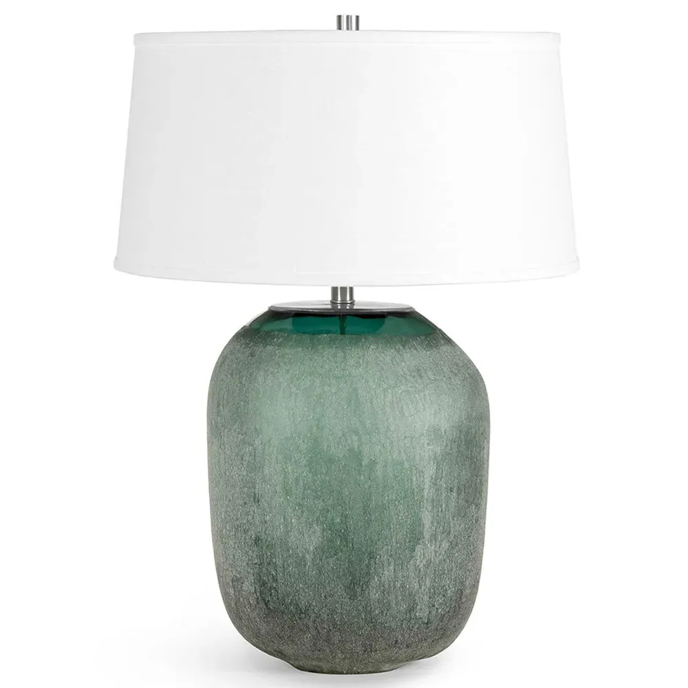 Mykonos Bedside Table Lamp - Teal Green, Glass image