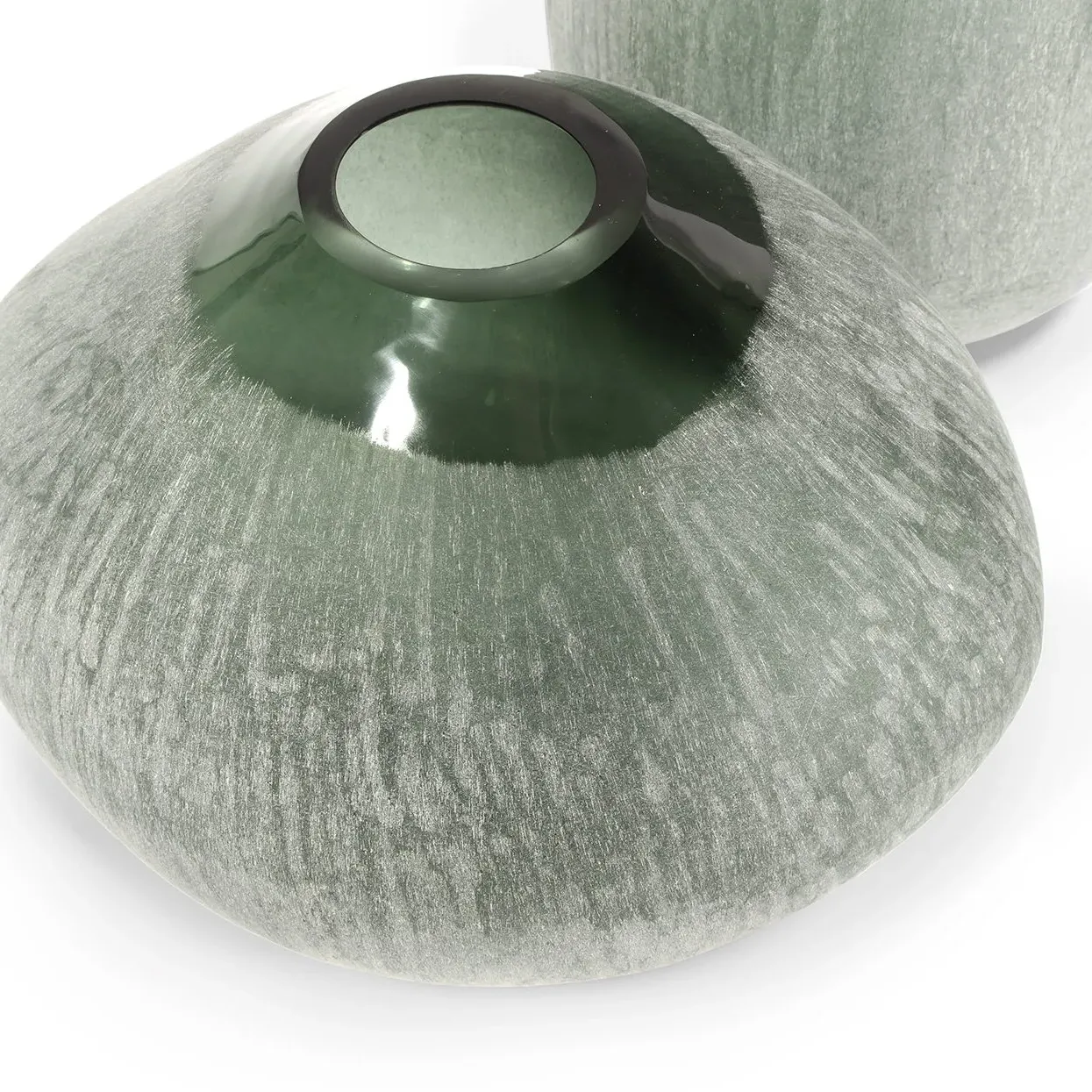 Mykonos Medium Glass Vase - Green