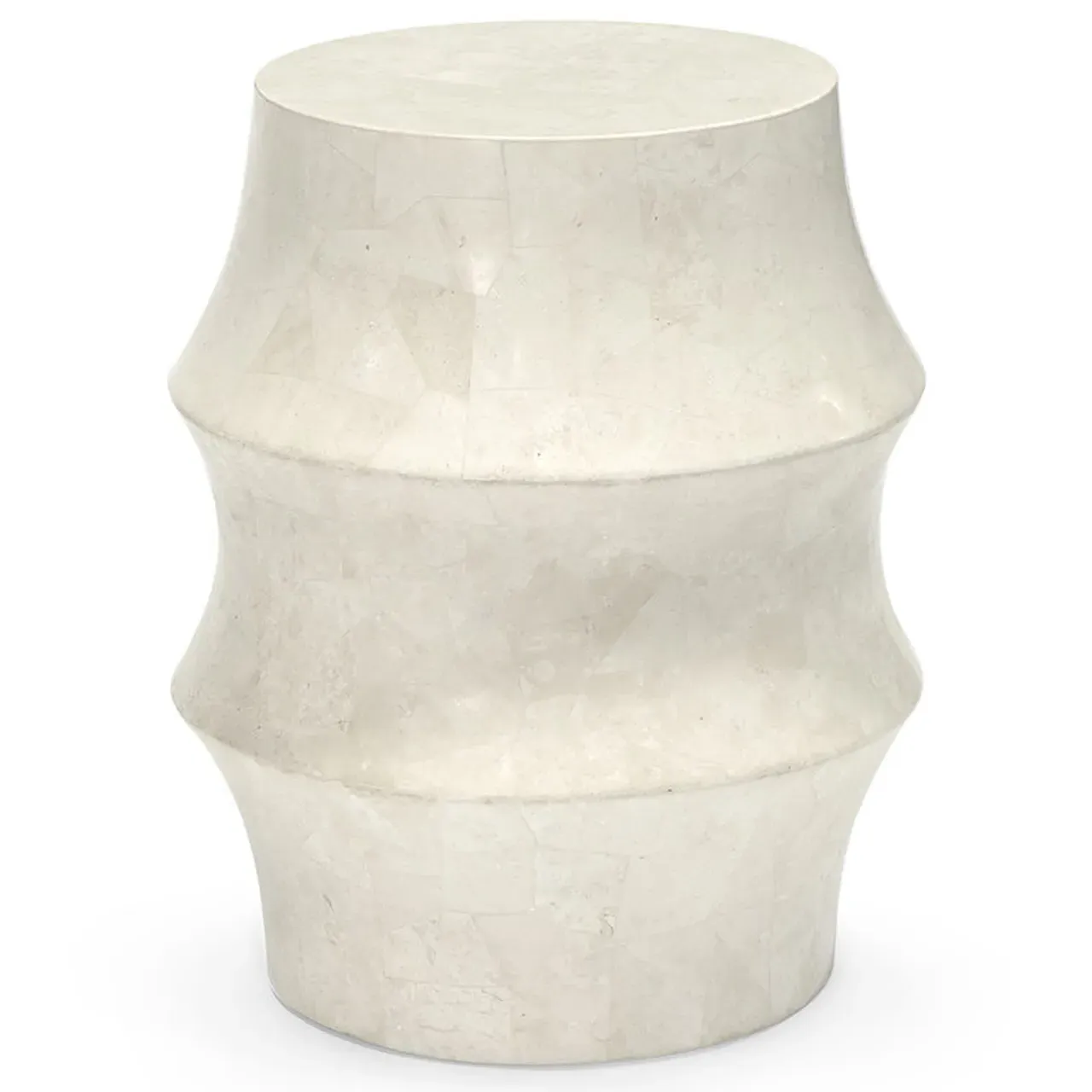 Nali Outdoor Stool - White, Stone Fiberglass image