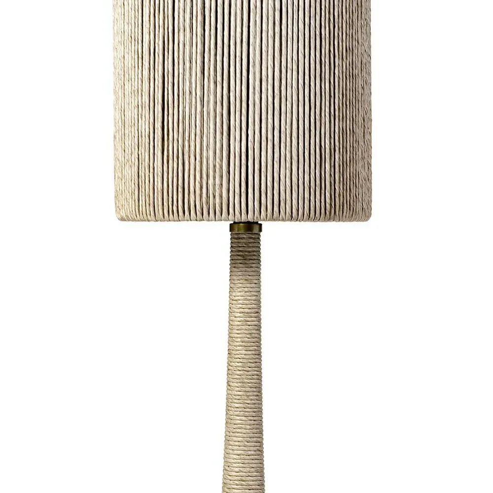 Newport Outdoor Floor Lamp - Beige, Synthetic Rattan