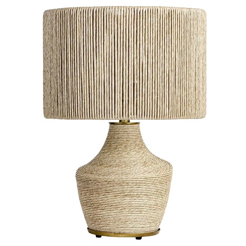 Newport Outdoor Table Lamp - Beige, Synthetic Rattan image