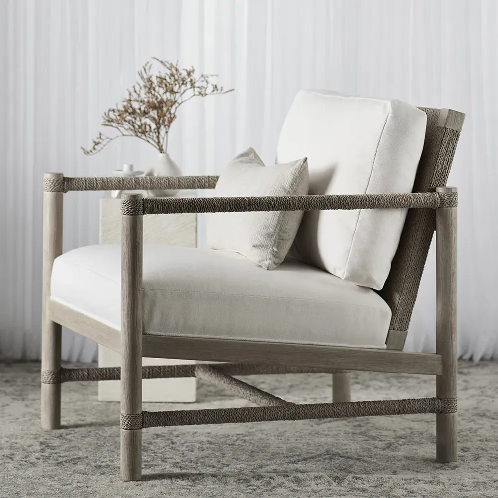 Norton Occasional Chair - Whitewash, Hardwood