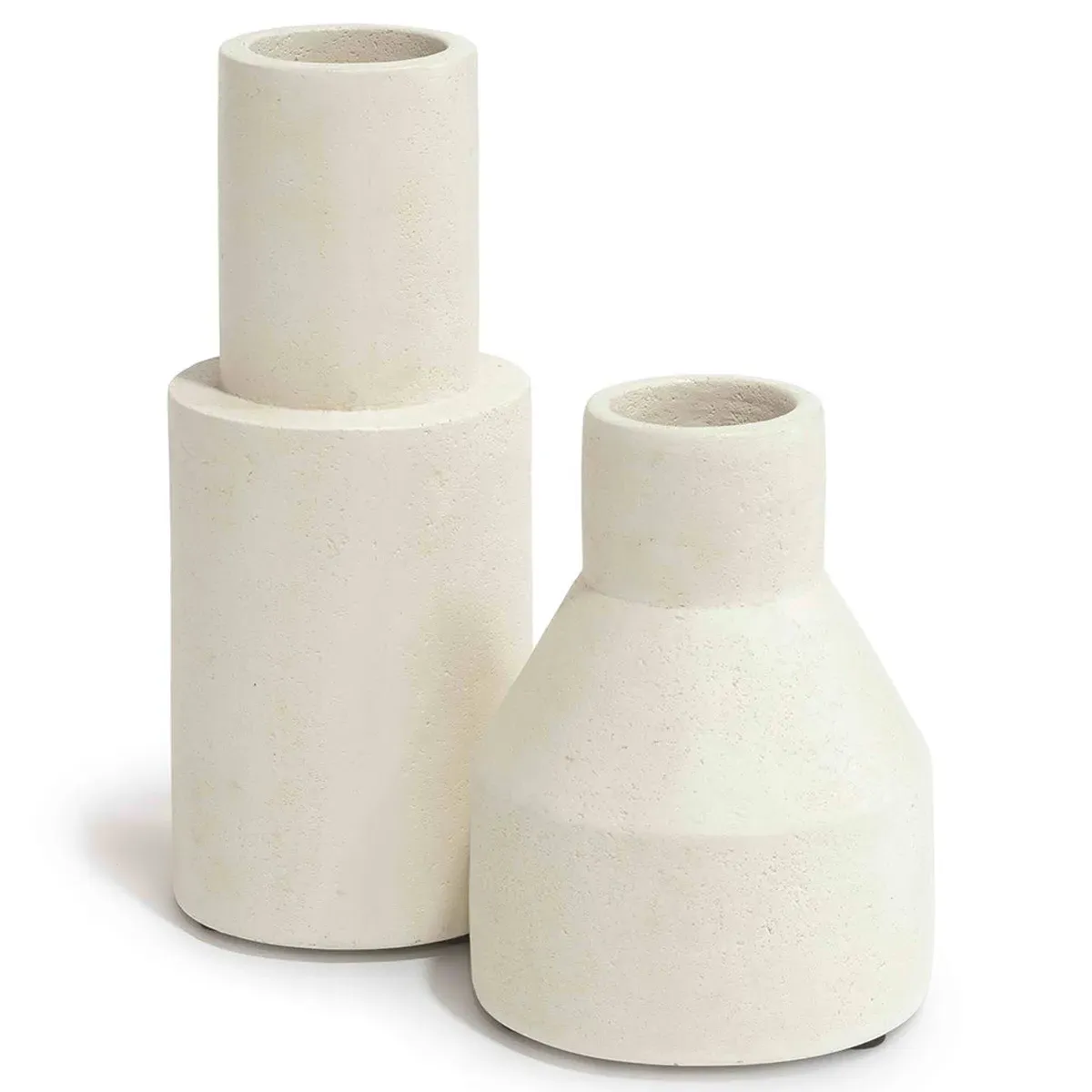 Nova Natural Limestone Decorative Vase Set - White image