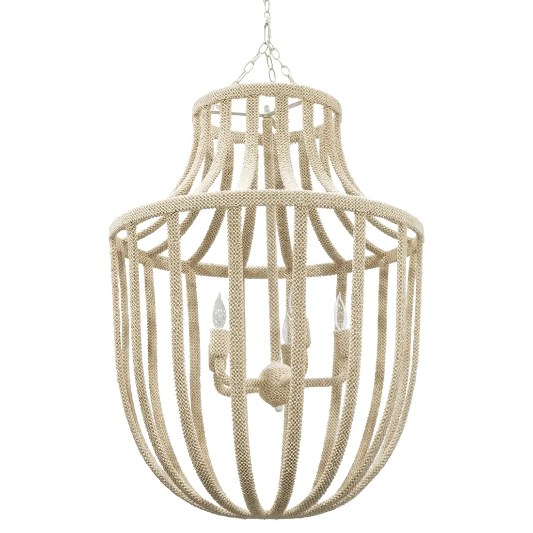 Paloma Coco Beaded Chandelier - White image