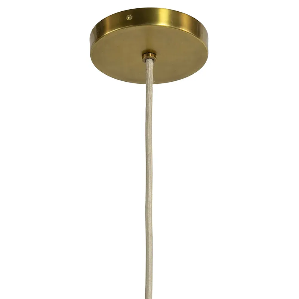Paxton Single Pendant Light - Antique Brass, Frosted Glass