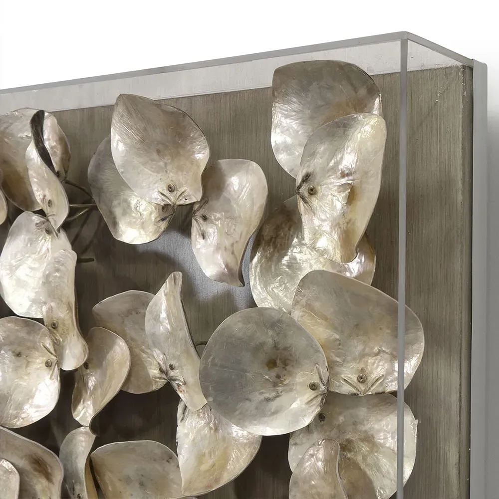 Playa Cultured Oyster Shell Wall Art - Grey, Acrylic