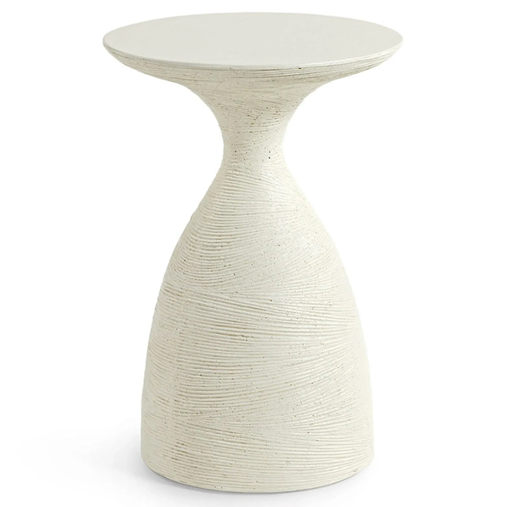 Poppy Round Side Table - White, Stonecast image