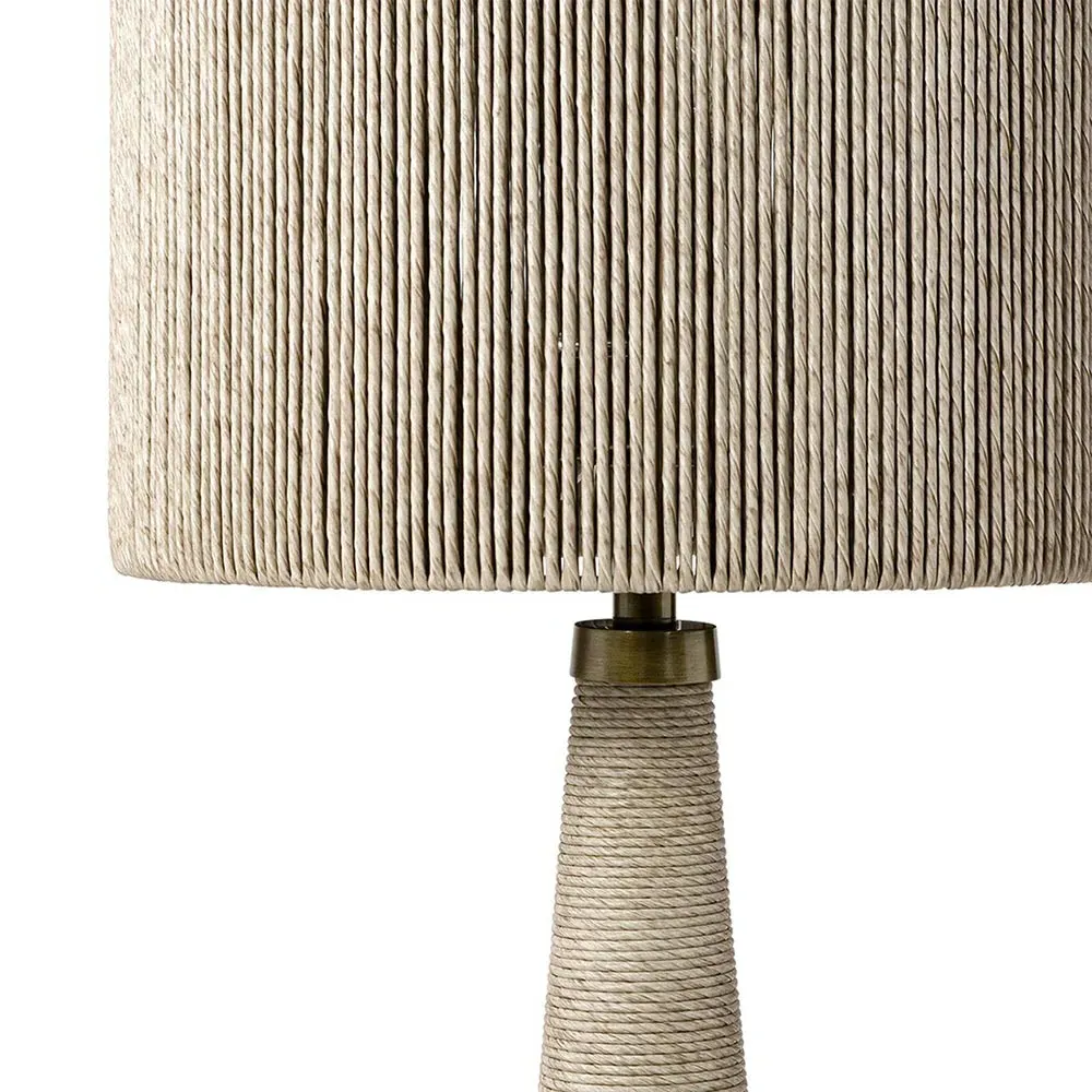 Portland Outdoor Floor Lamp - Beige, Rattan