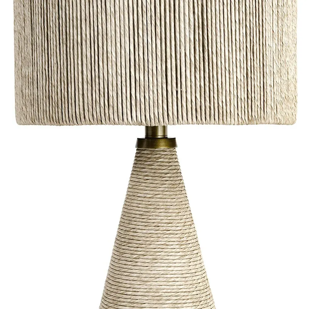 Portland Outdoor Table Lamp - Beige, Rattan