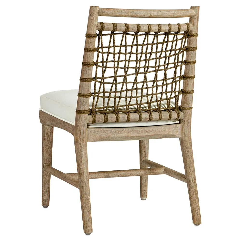 Pratt Coastal Dining Side Chair - White, Jute Rope