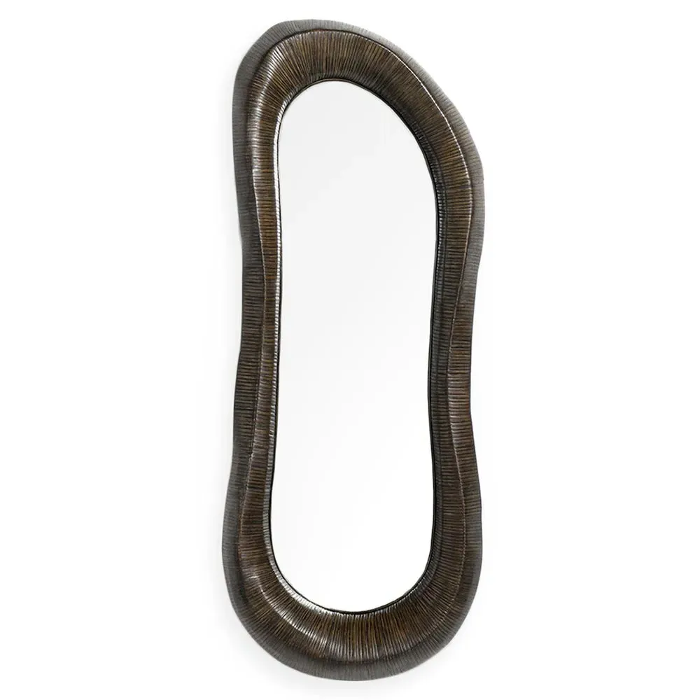 Ravenna Full Length Floor Mirror - Cocoa, Rattan