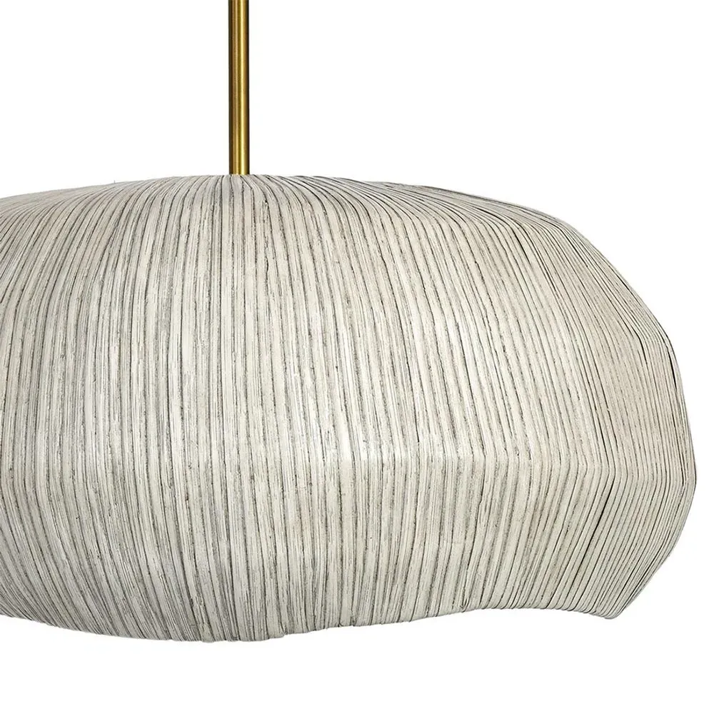 Ravenna Large Pendant Light - Whitewash, Rattan