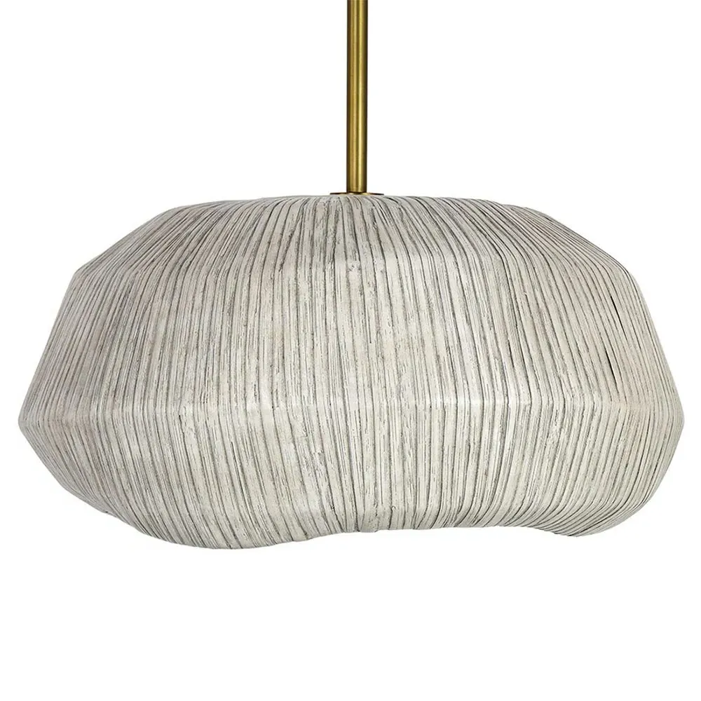 Ravenna Small Pendant Light - Whitewash, Rattan