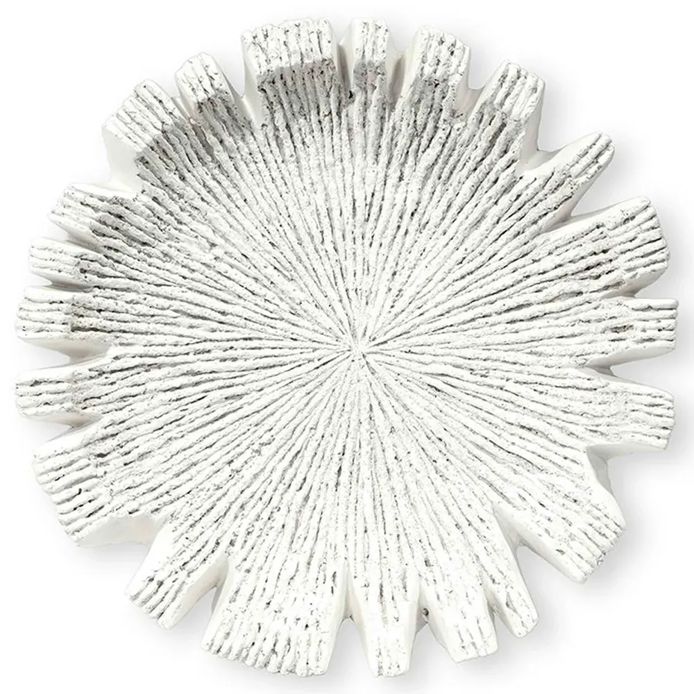 Reef Small Outdoor Wall Decor - White, Stone Cast image