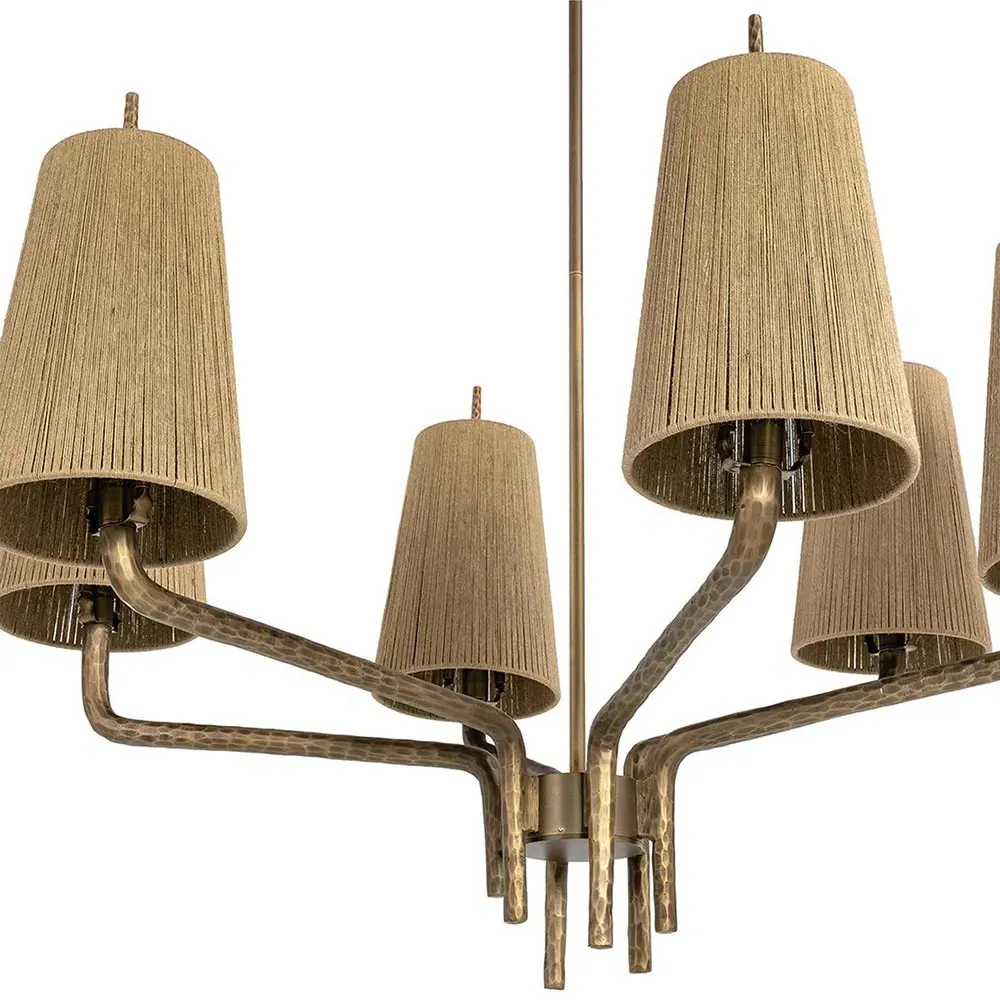 Renee Rope Chandelier - Natural, Jute