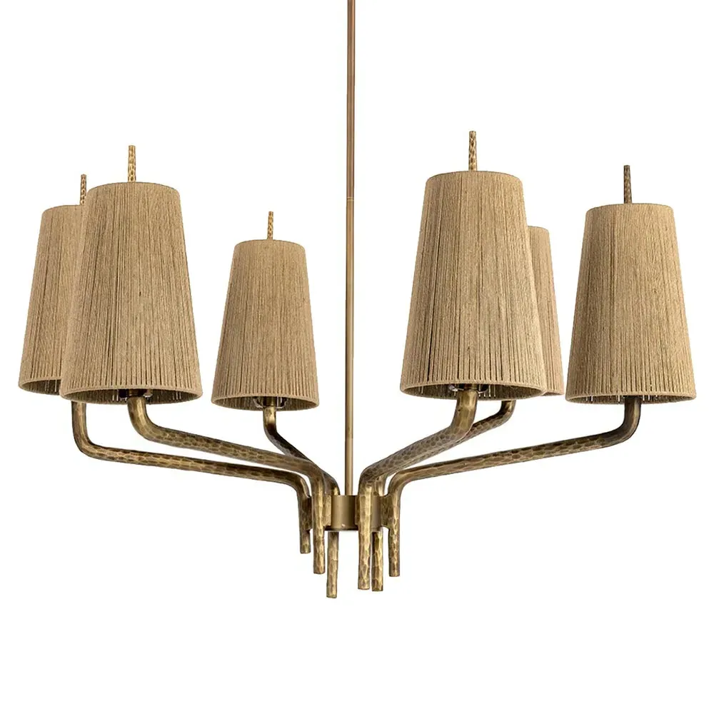 Renee Rope Chandelier - Natural, Jute