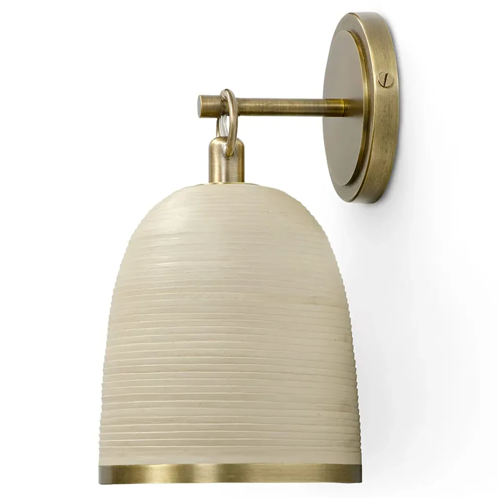 Rivoli Armed Sconce - Sand, Leather