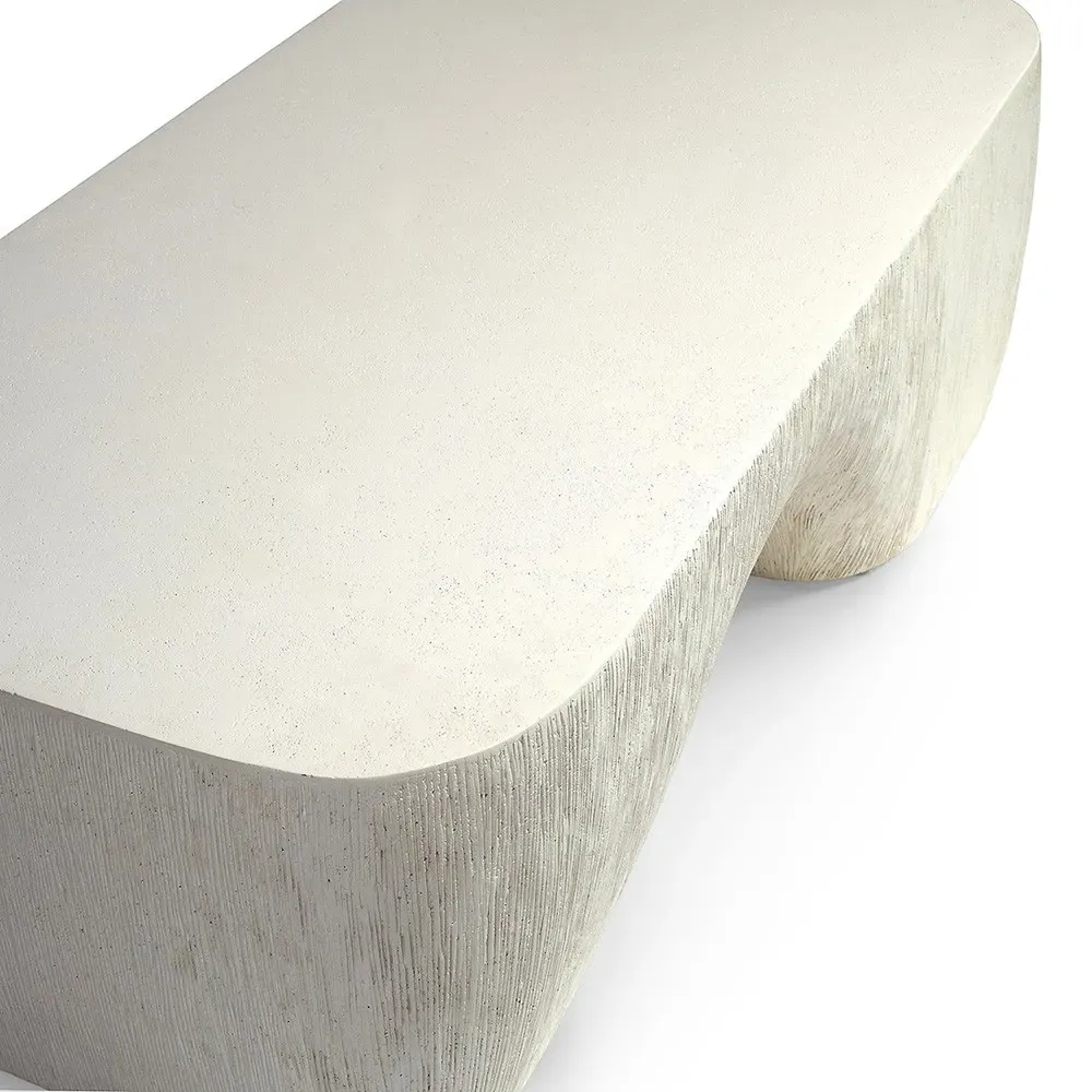 Rowan Outdoor Coffee Table - White, Stonecast