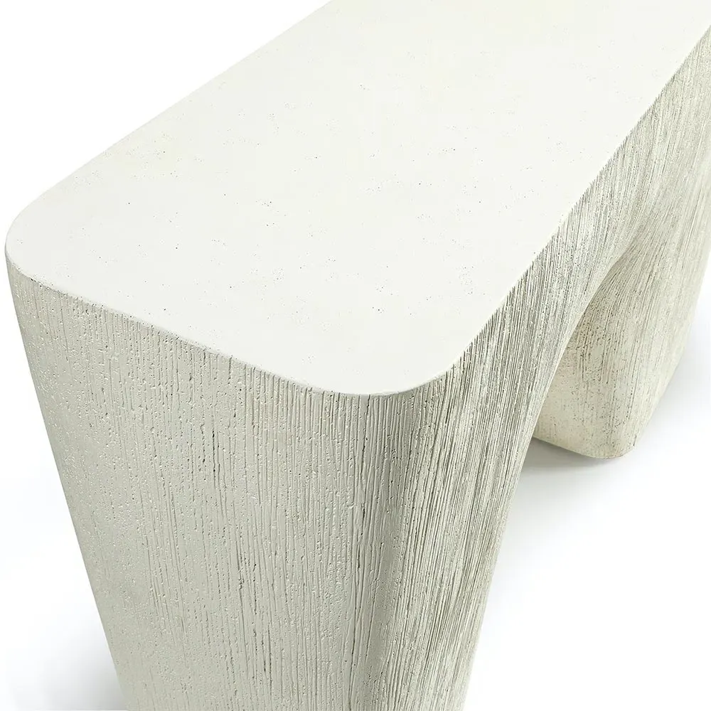 Rowan Outdoor Console Table - White, Stonecast