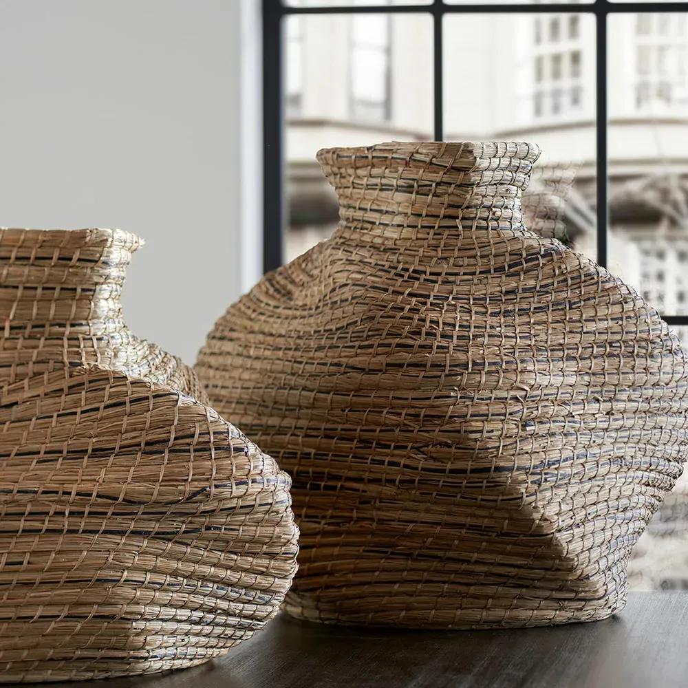 Santa Fe Short Floor Basket - Natural, Seagrass