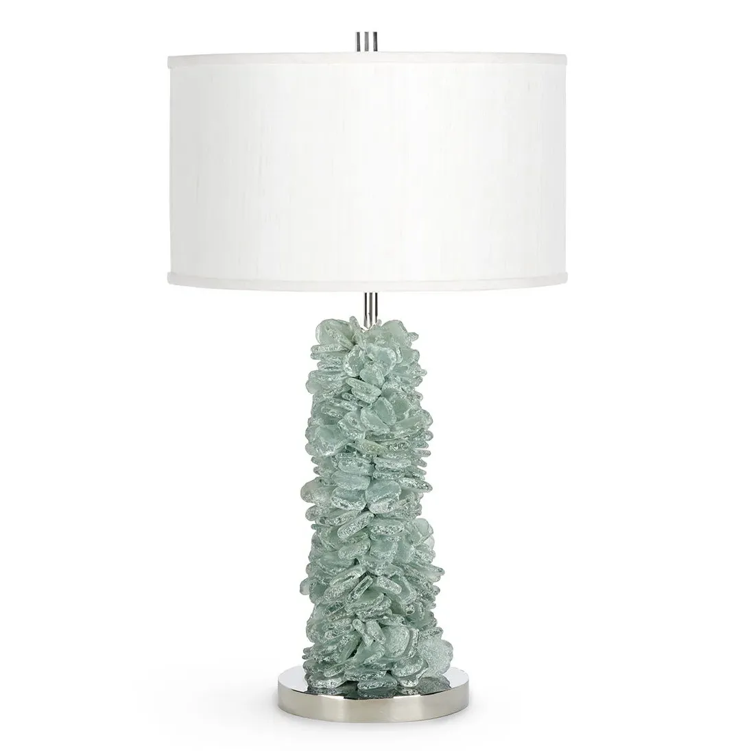 Seaglass Coastal Beach Table Lamp - Green, Glass image