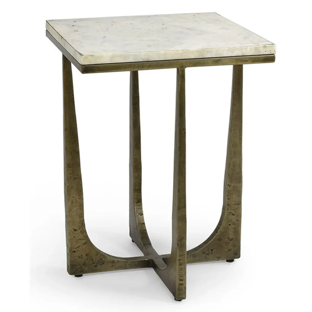 Serrano Side Table - White, Marble image