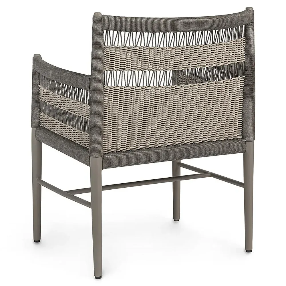 St George Outdoor Arm Chair - Grey, Woven Rope