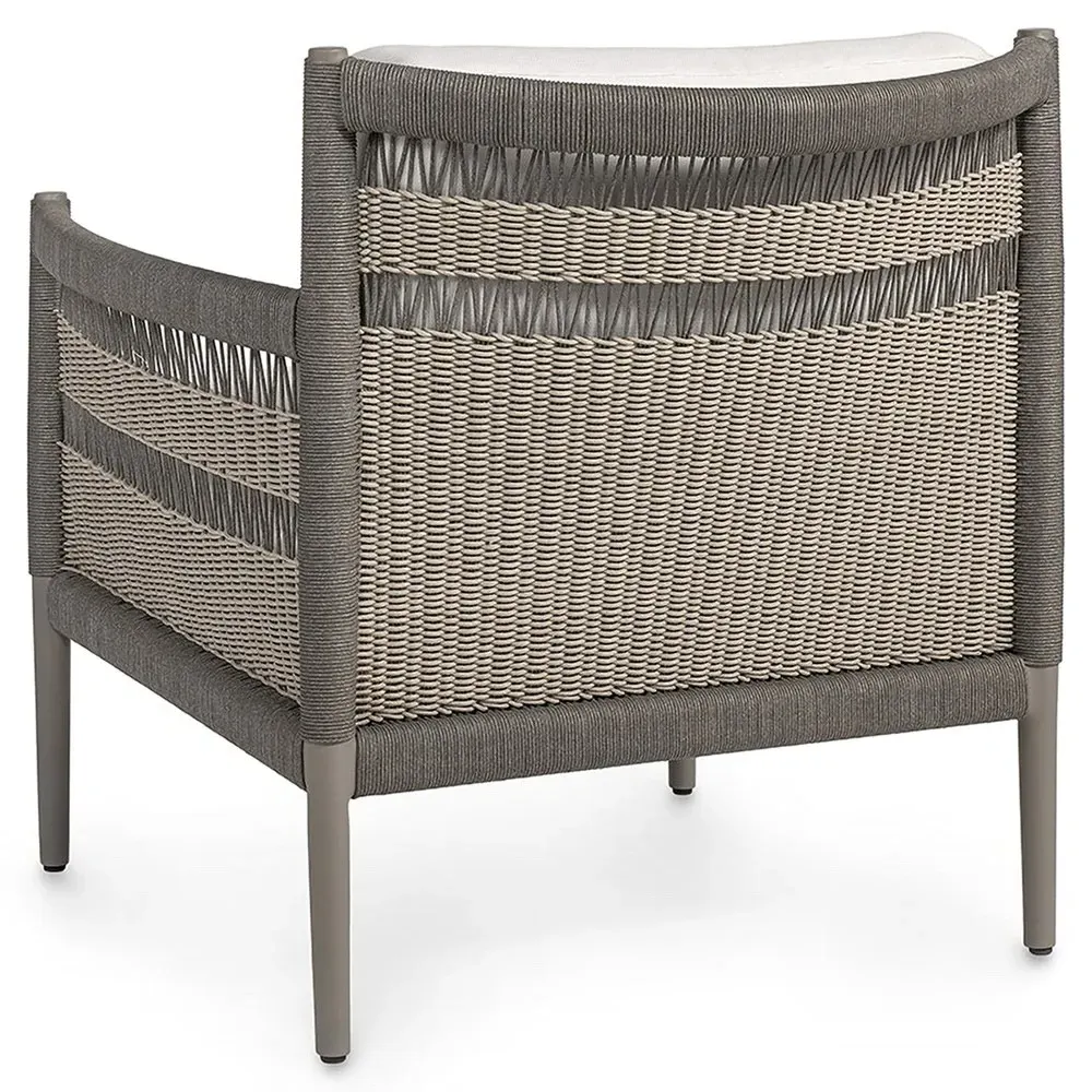 St George Outdoor Lounge Chair - Grey, Woven Rope