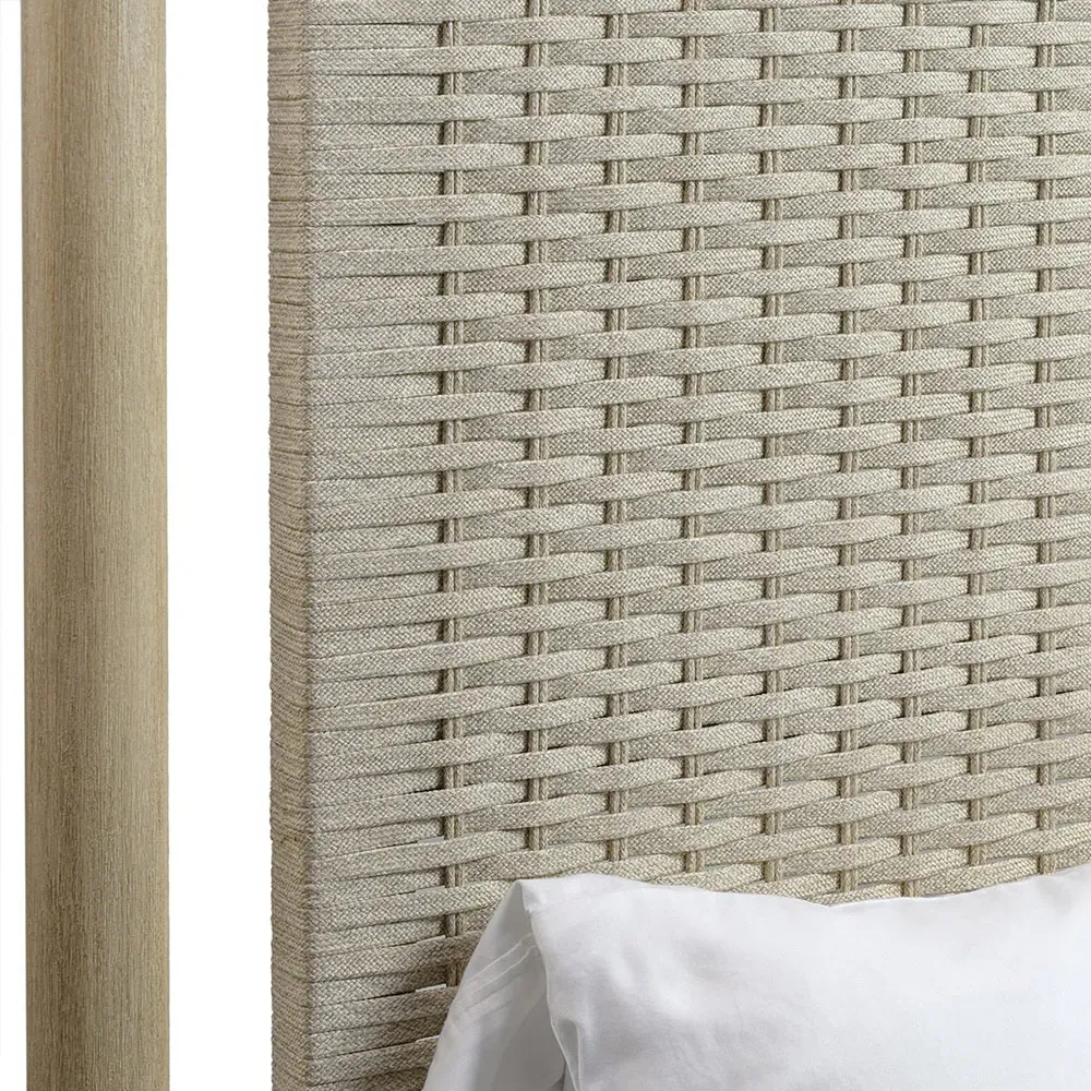 St. Helena King Size Bed Frame - Off White, Wood