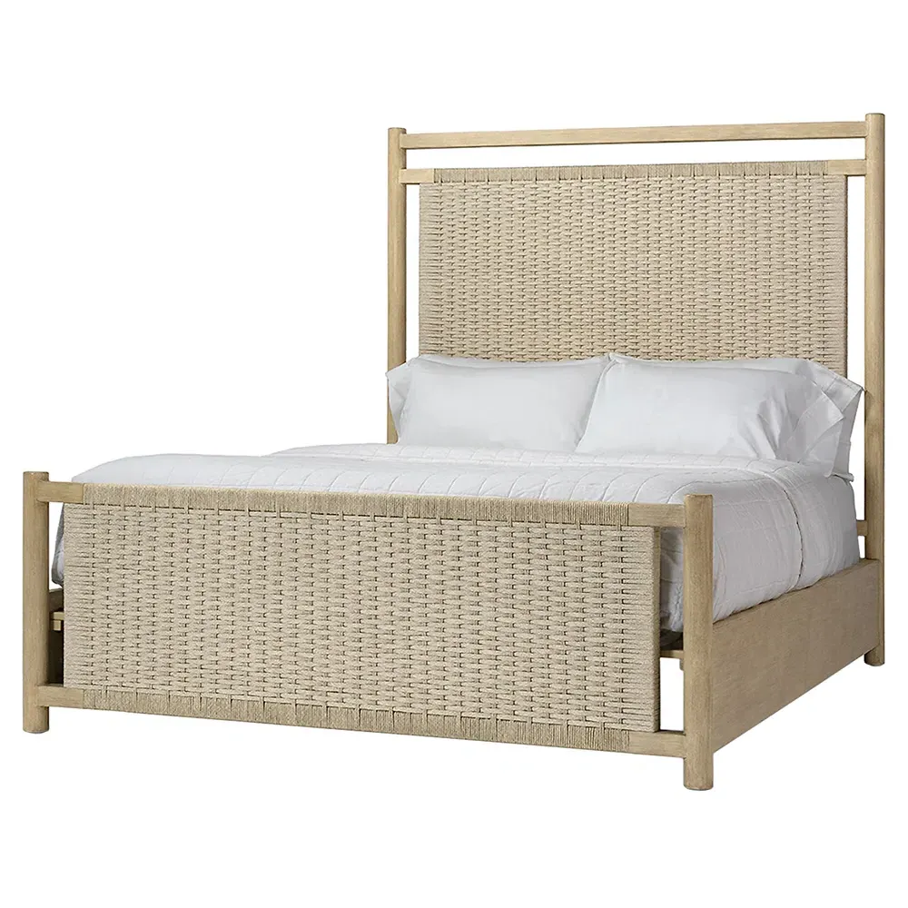 St. Helena King Size Bed Frame - Off White, Wood