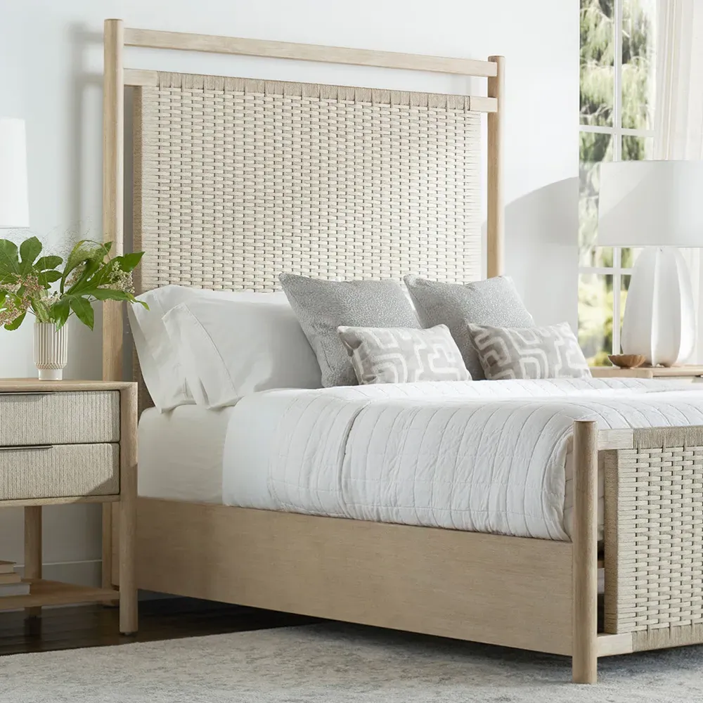 St. Helena Queen Size Bed Frame - Off White, Wood