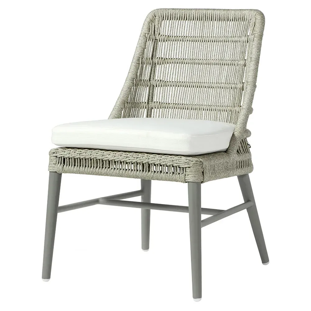 Stewart Outdoor Dining Side Chair - Grey, Aluminum image