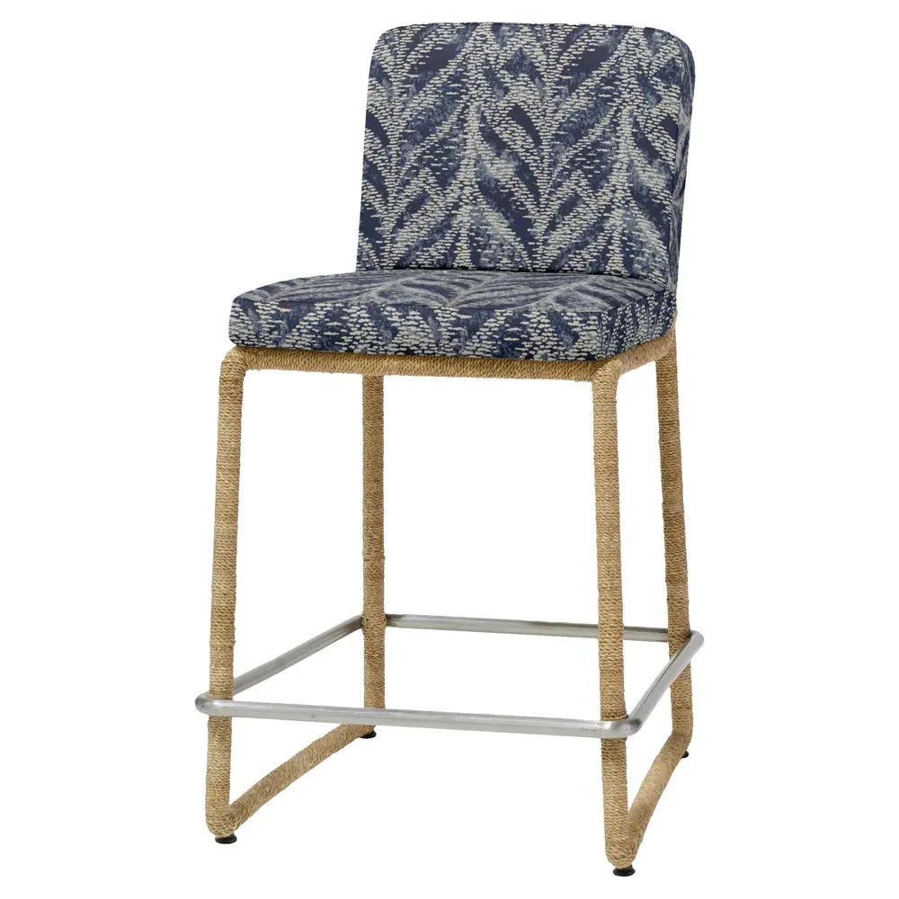 Stillwater Counter Stool - Indigo, Natural Rope