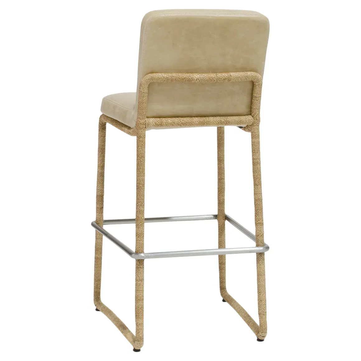 Stillwater Rope Wrap Bar Stool - Cashew, Leather