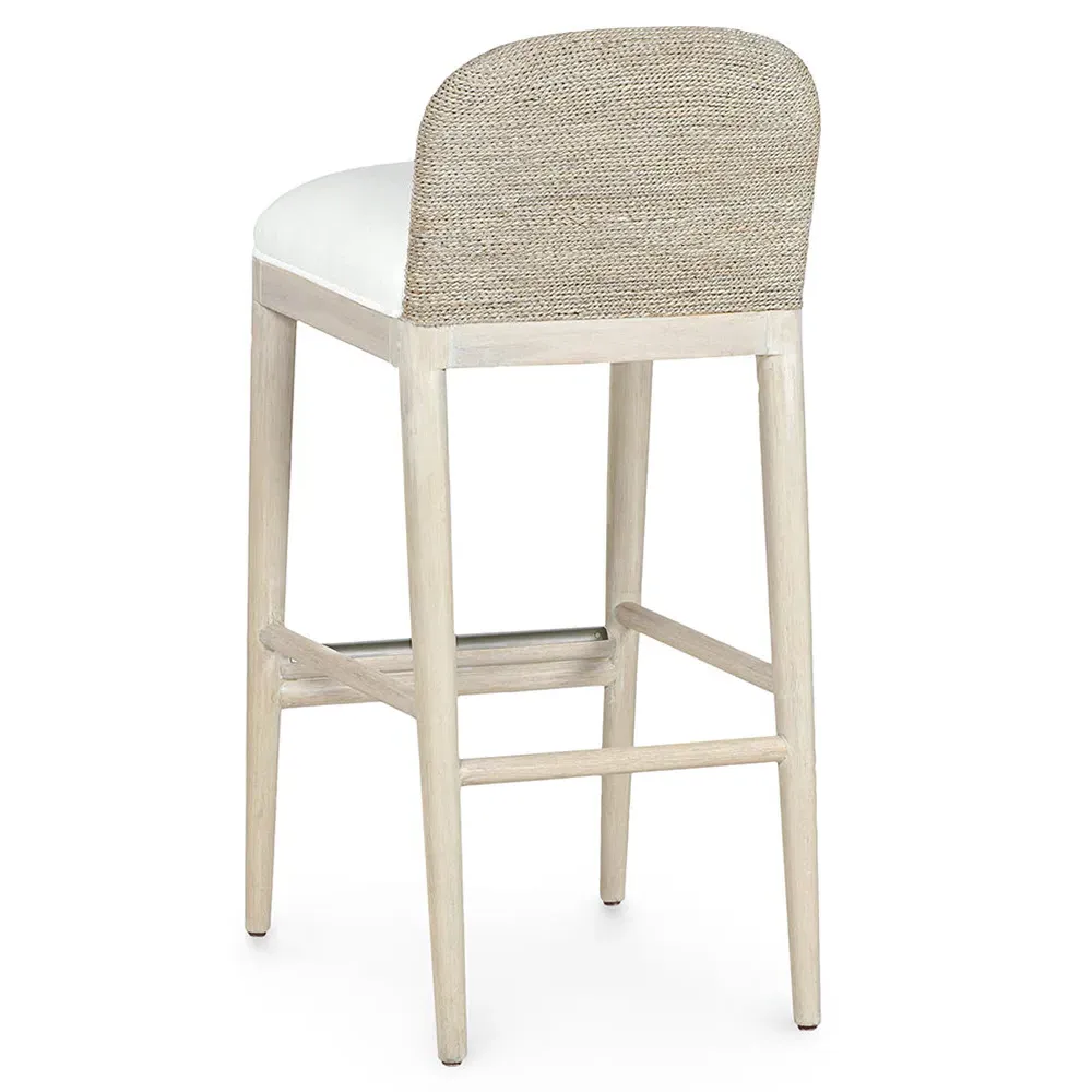 Surrey Bar Stool - White, Hardwood