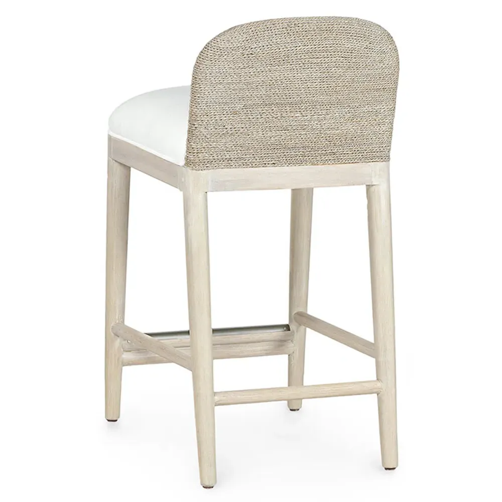 Surrey Bar Stool - White, Hardwood