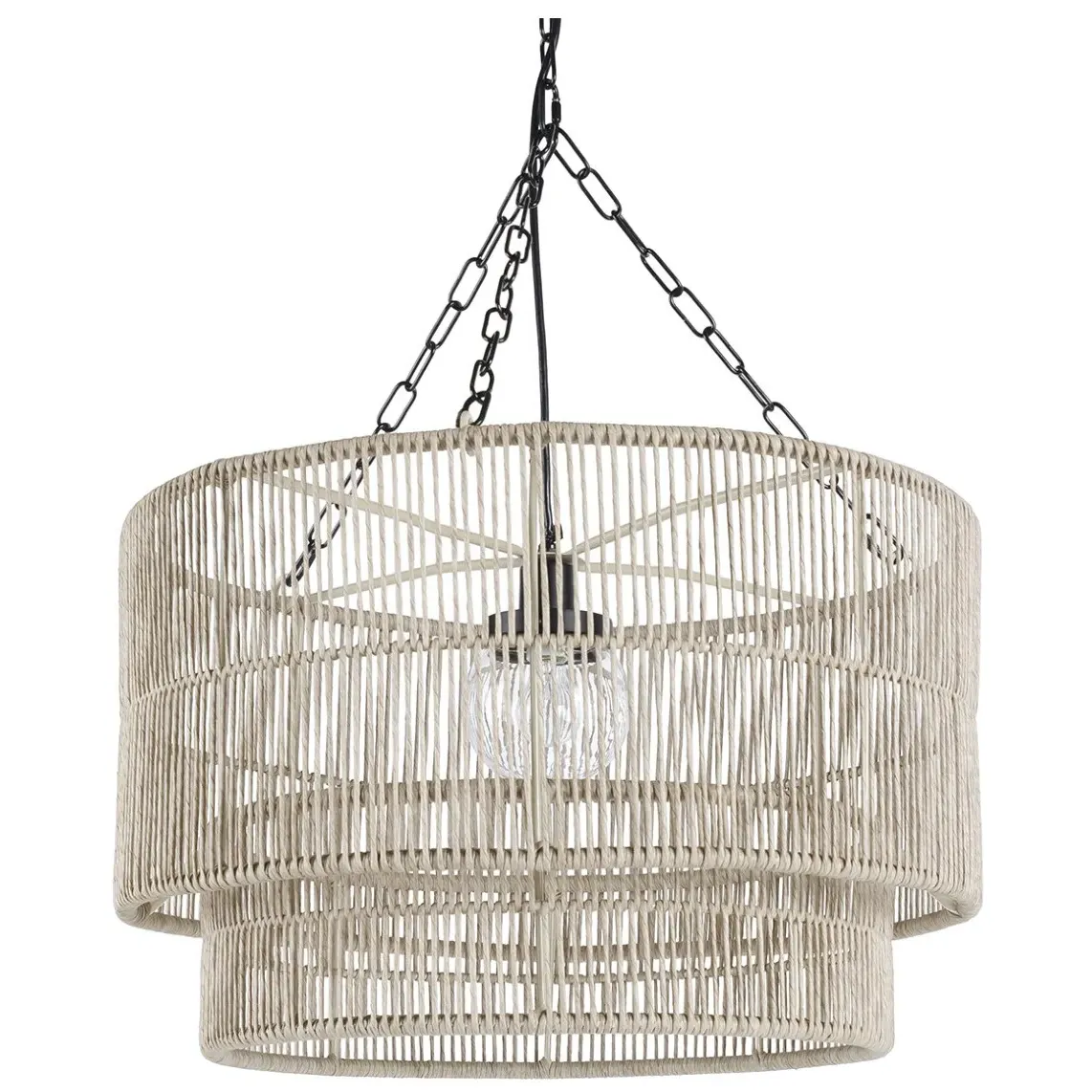 Tanner Drum Pendant Light - Natural, Wicker