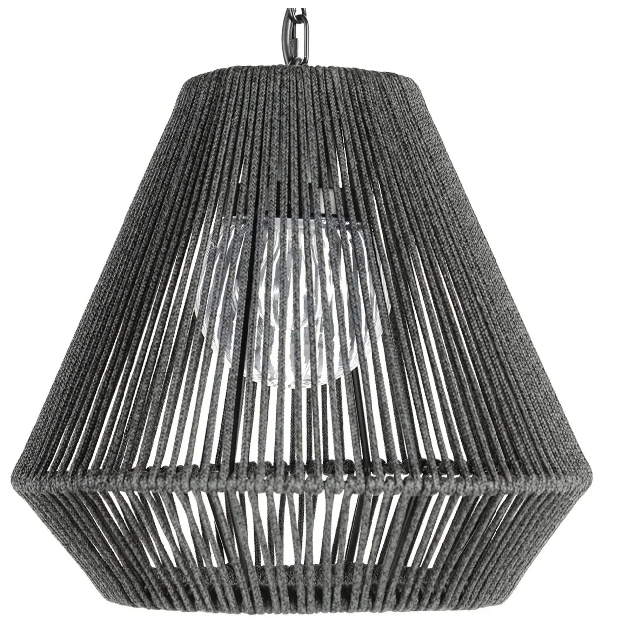 Tanner Tapered Pendant Light - Black, Wicker