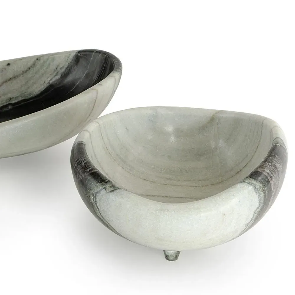 Taza Decorative Bowl - Black and White, Marble